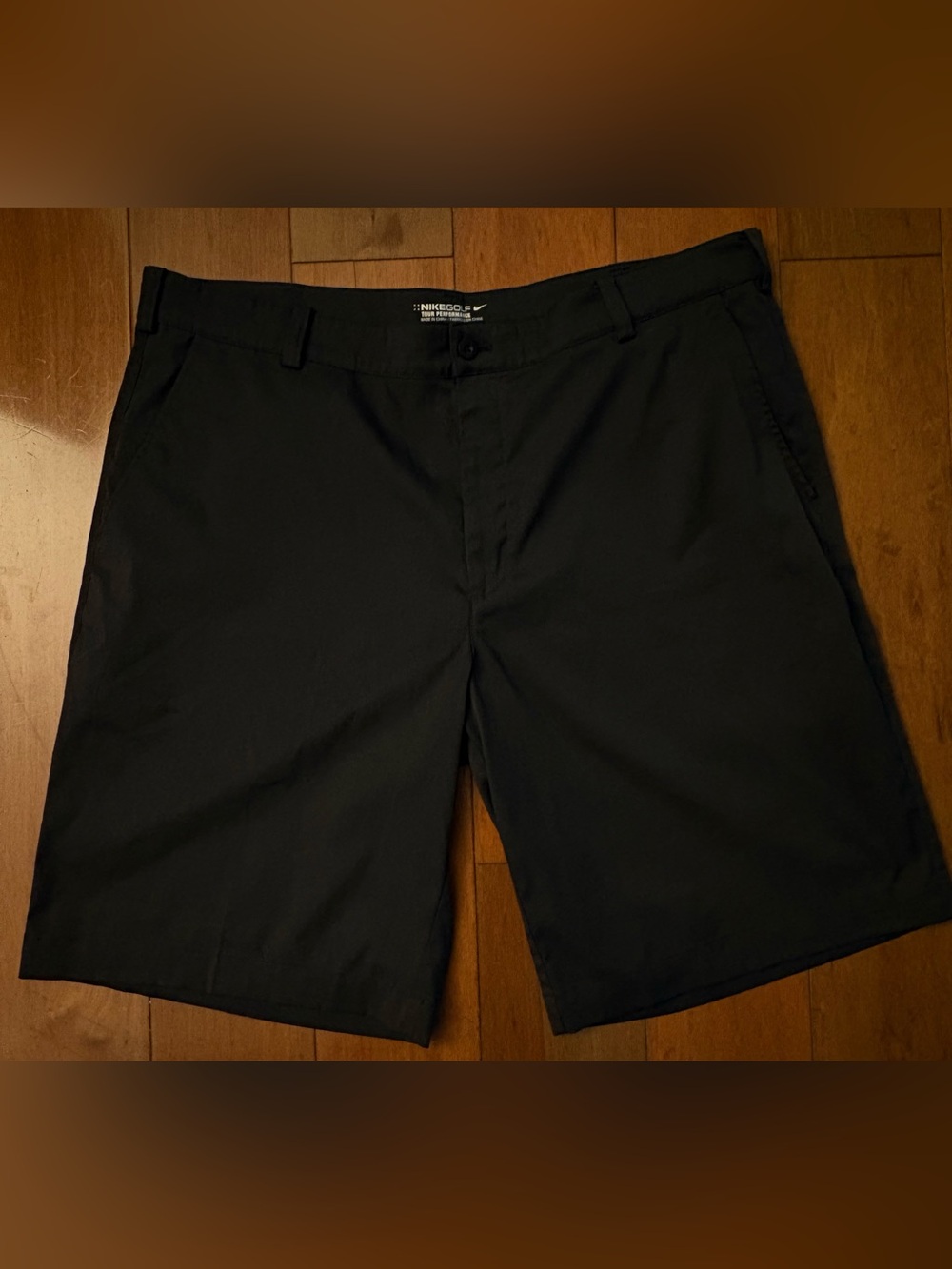 Nike Golf Shorts Tour Performance 38” Waist 11” Inseam Black Dri Fit Chinos